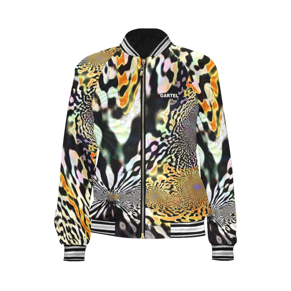 "Animalia" Womens Bomber Jacket All Over Print Bomber Jacket for Women (Model H21)