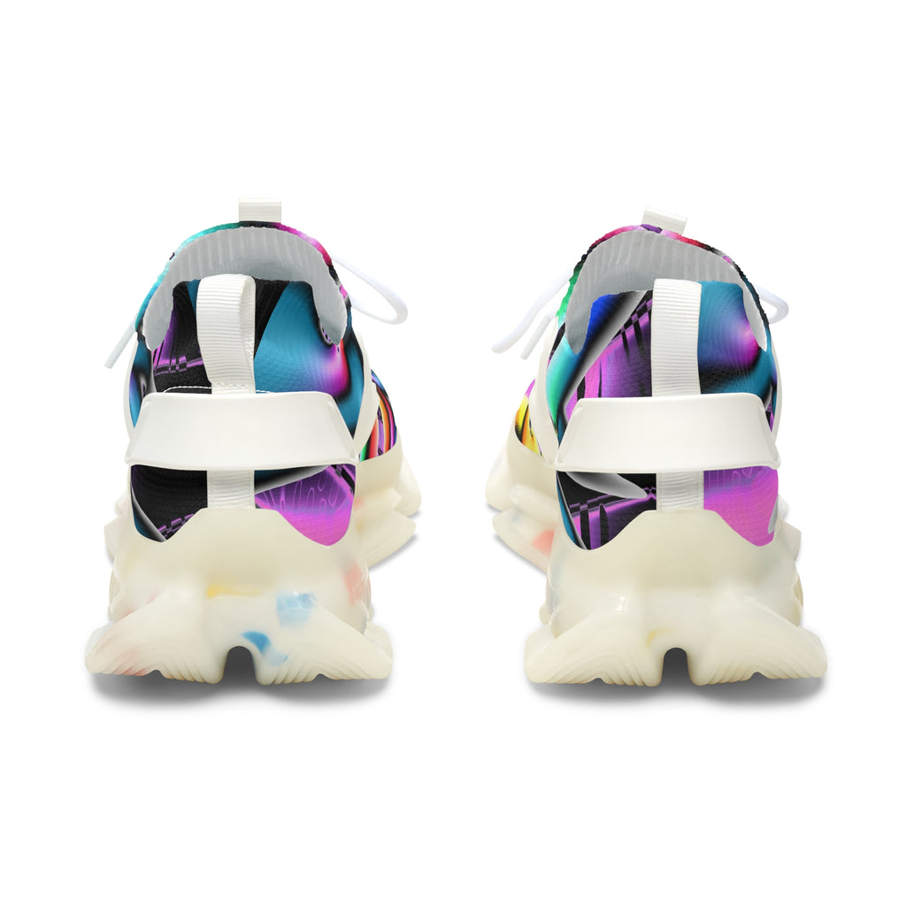"Electric Avenue"  Women's Mesh Sneakers | Colorful Athletic Trainers
