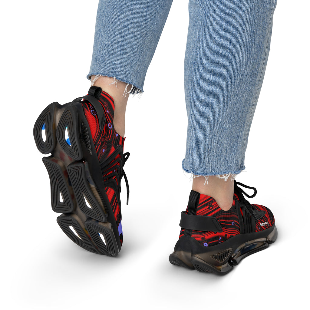 "Midnight Rouge" Women's Mesh Sneakers