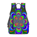"Floral Explosion" Twill Zipper Front Pocket Backpack