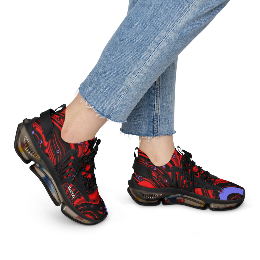 "Midnight Rouge" Women's Mesh Sneakers