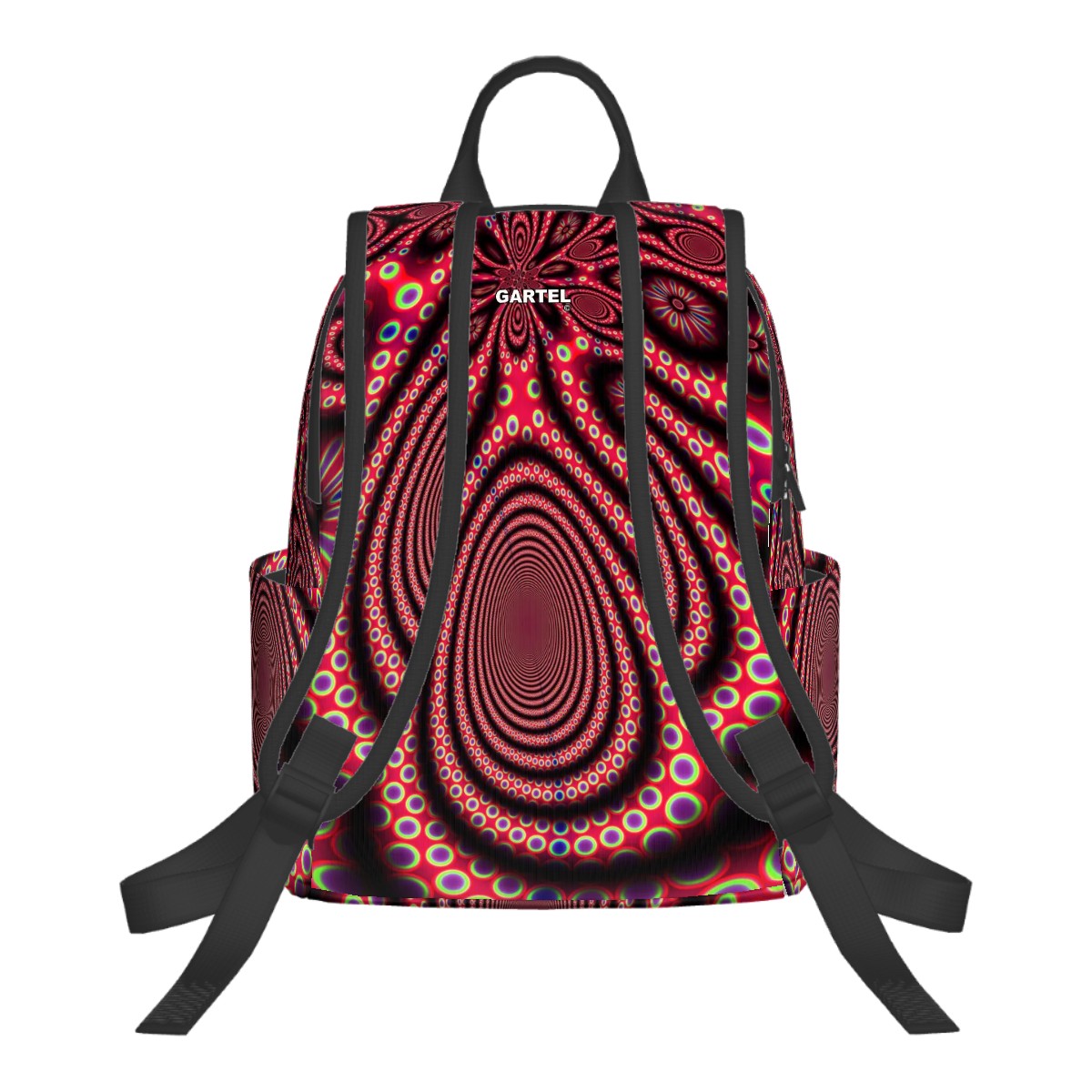 "Electric Octopus" Twill Zipper Front Pocket Backpack