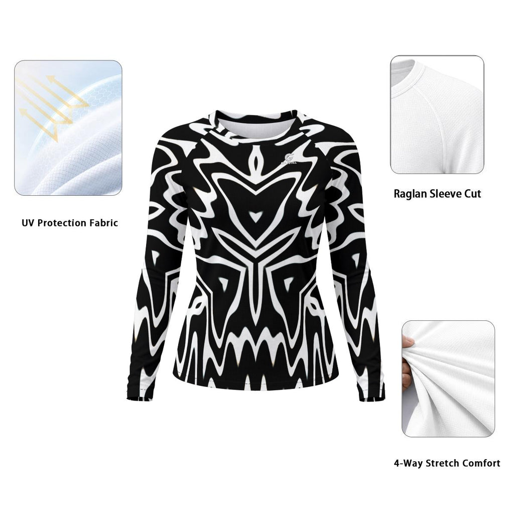 "Phantom Frequency" Women's Raglan Sun Protection Sport Jersey