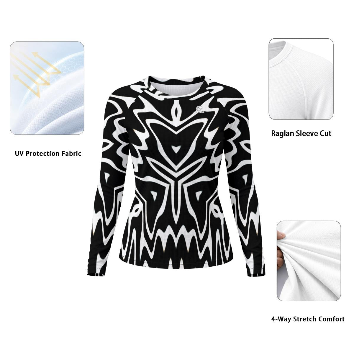 "Phantom Frequency" Women's Raglan Sun Protection Sport Jersey