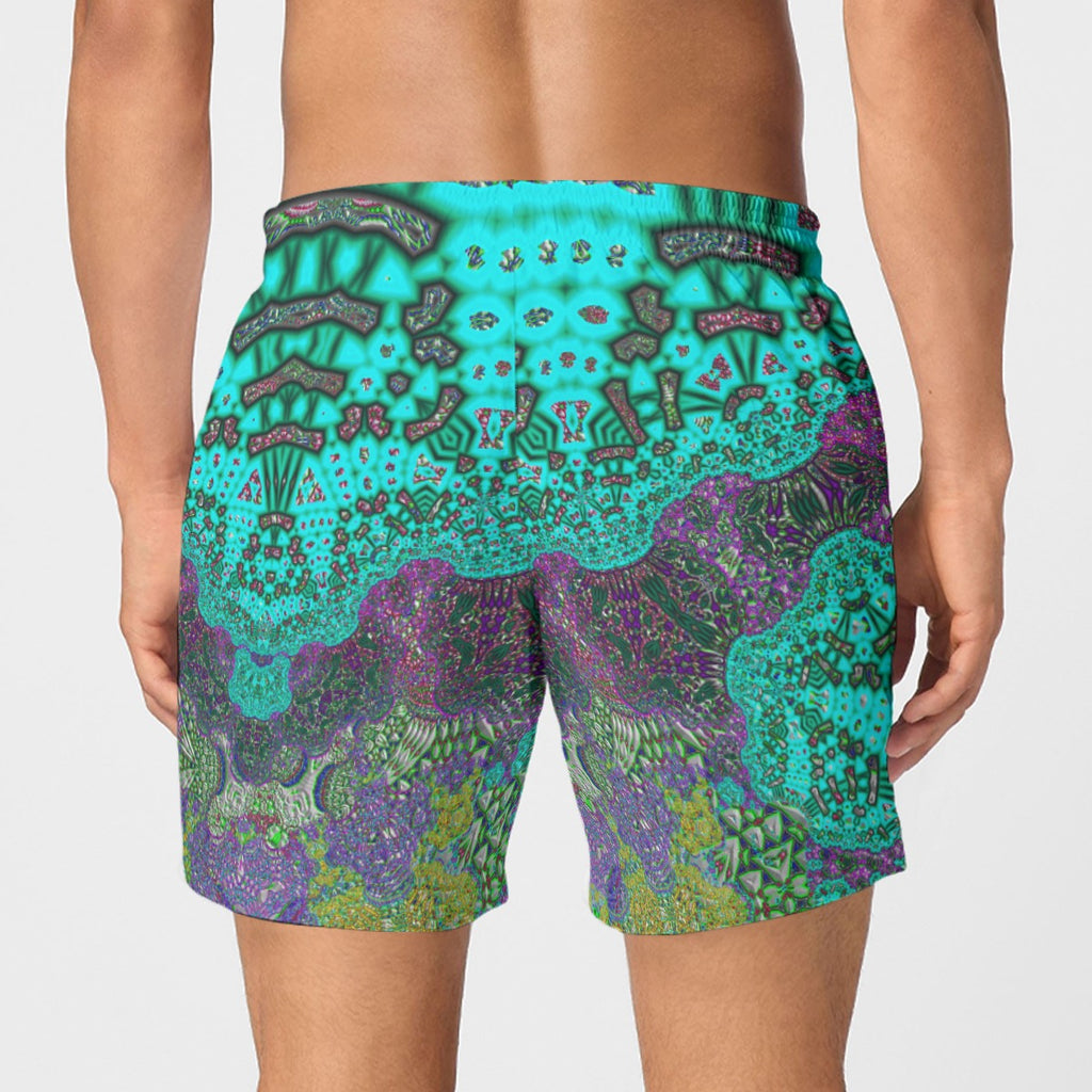 "Lagoon Mirage 1"Men's Short Boxer Briefs