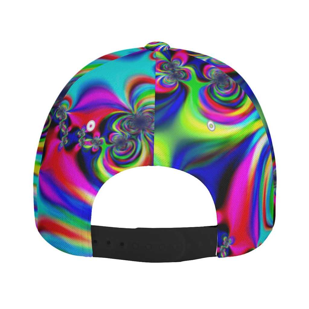 "Psychedelic Swirl" Peaked Cap With Box