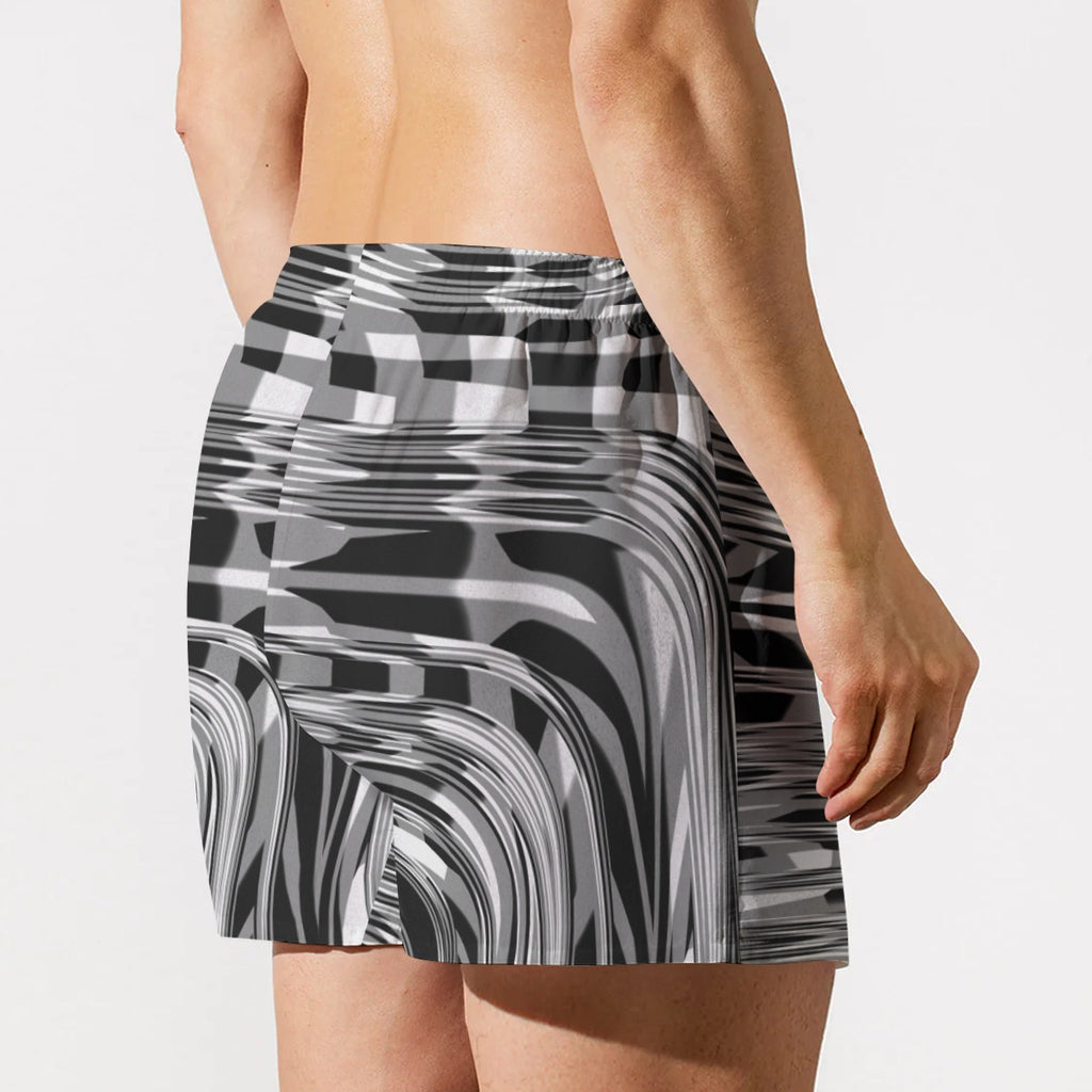"Black Plaid" Men's Short Boxer Briefs