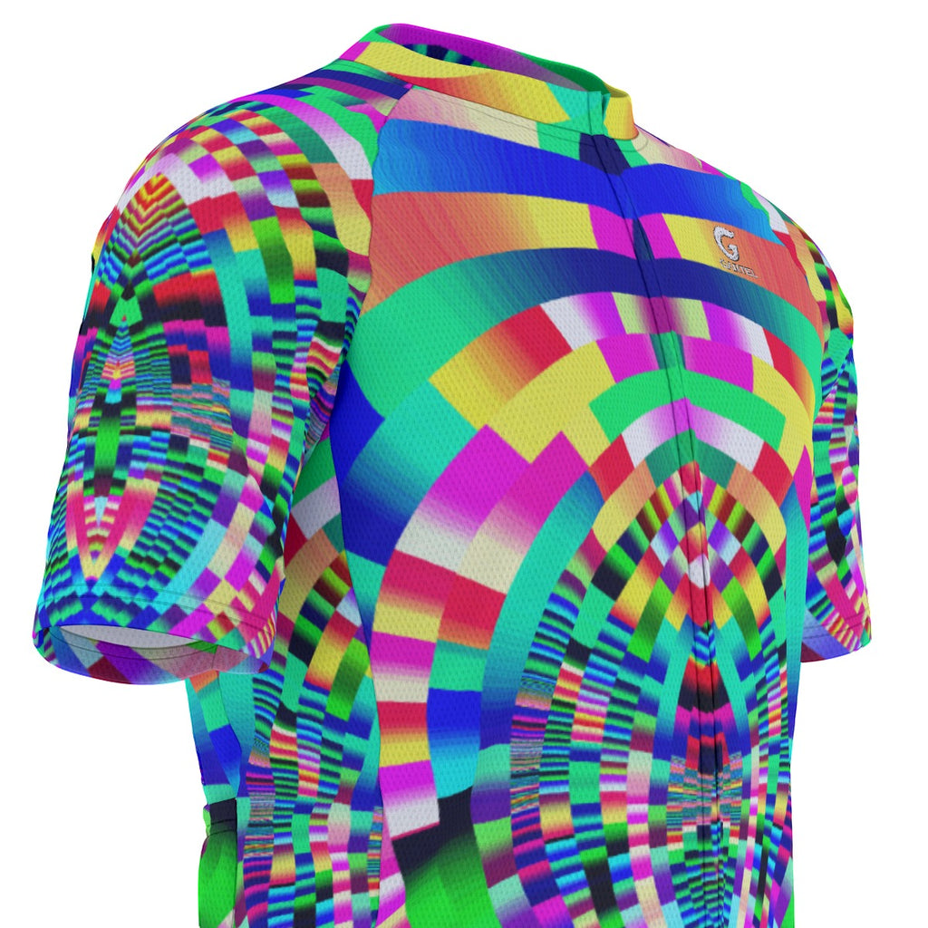 "Pixel Odyssey" Raglan Men's Cycling Jersey