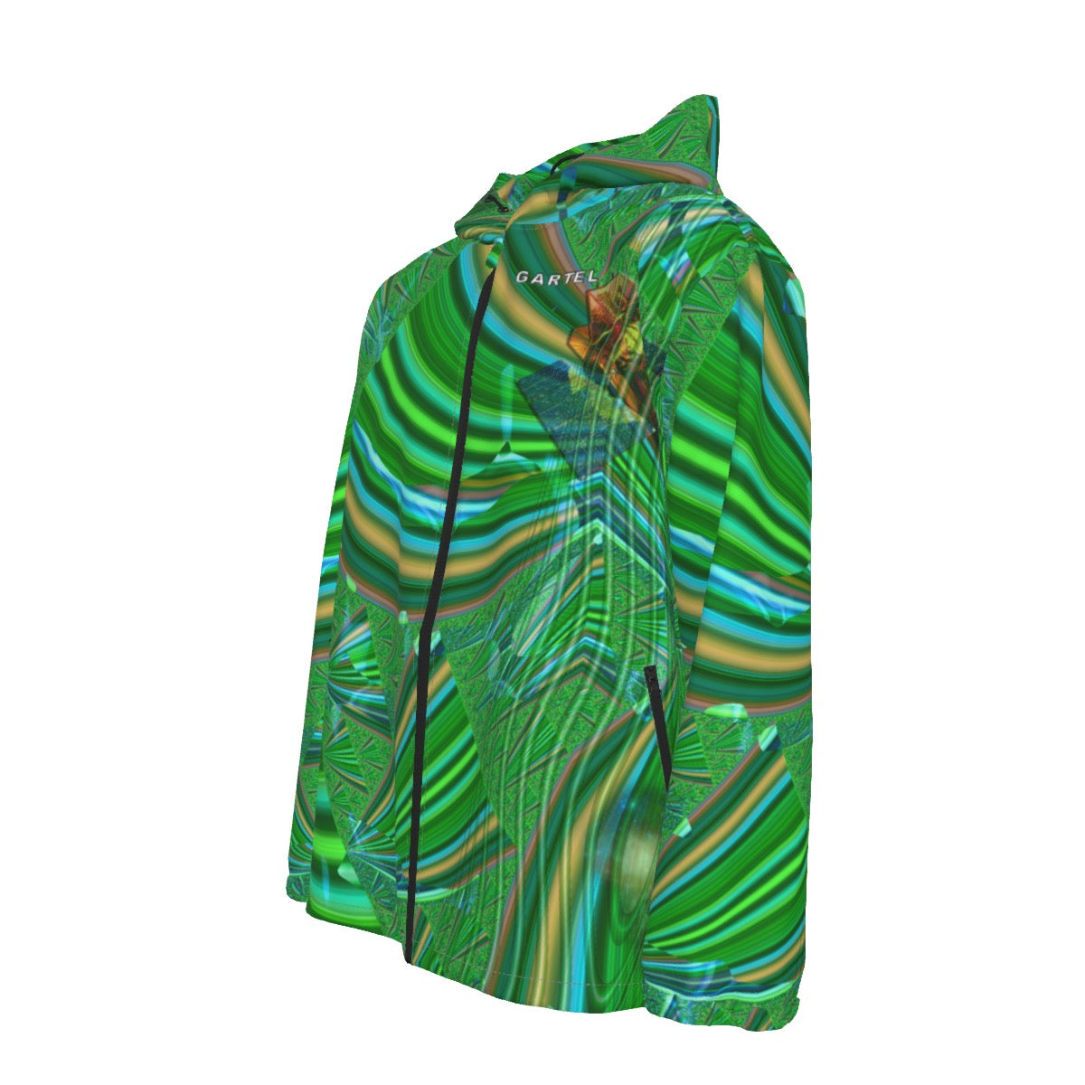 "Monaco Garden" Men's Hooded Zipper Windproof Jacket