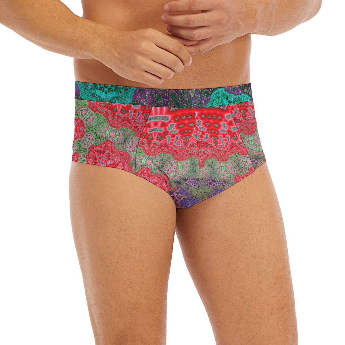 "Goddess Aztec (Red)" Men's Low-rise Underwear