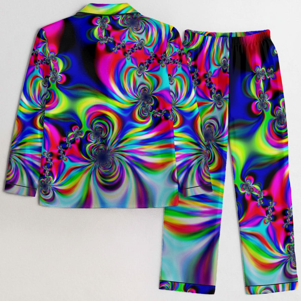 "Psychedelic Swirl" Women's Satin Pajama Set
