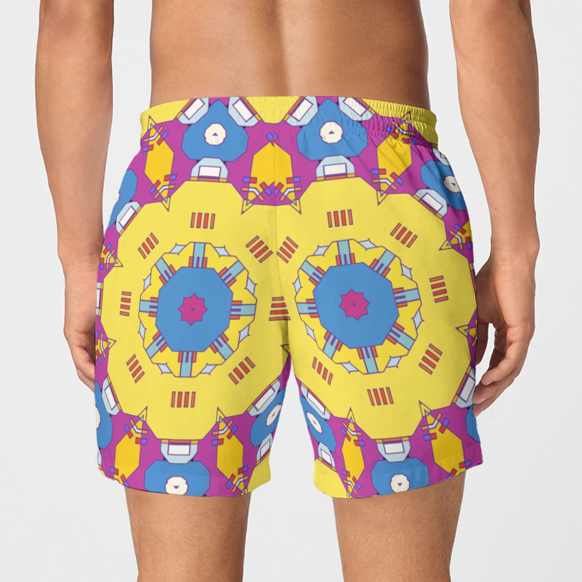 "Quirky Yellow" Men's Short Boxer Briefs