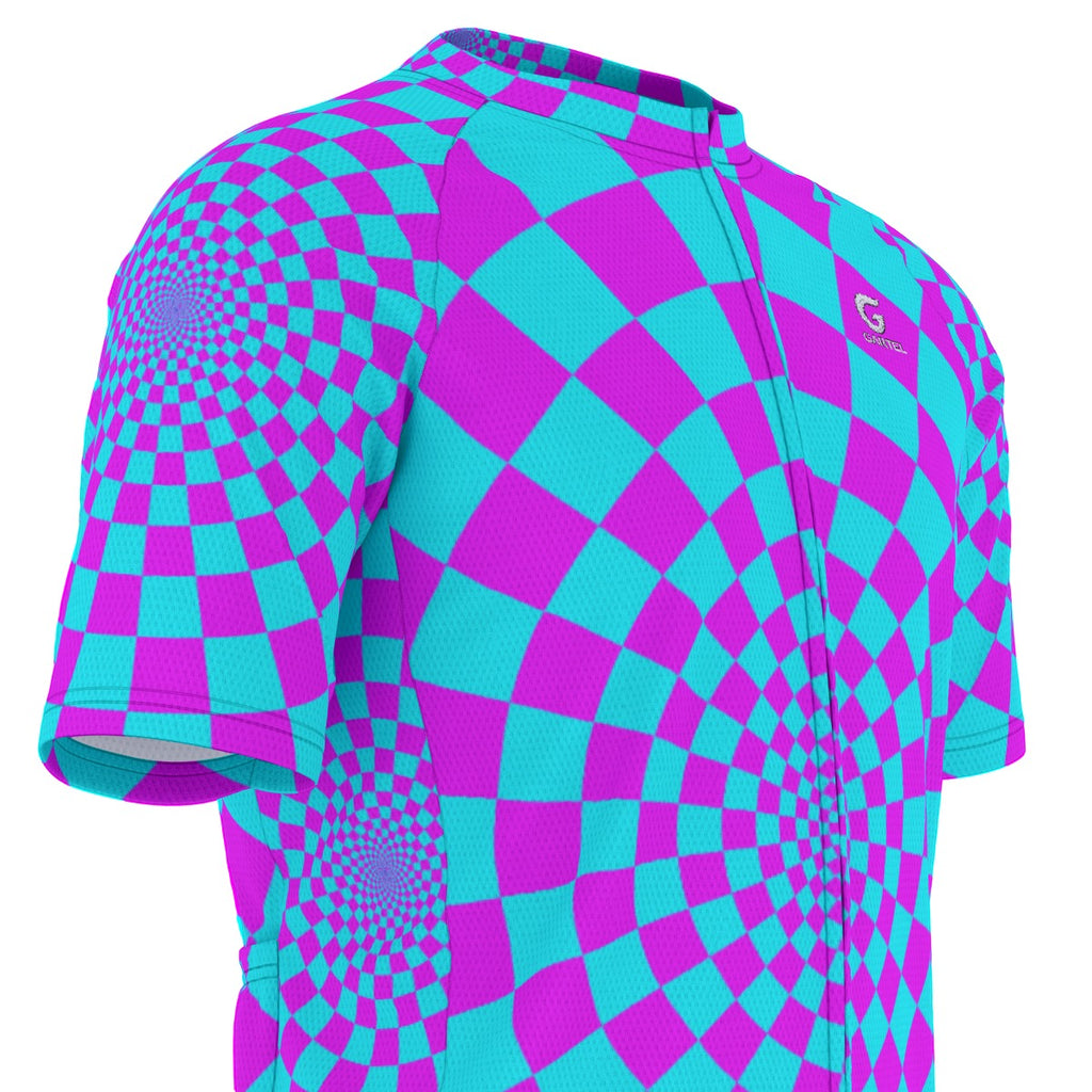 "Hypnotic Horizon" Raglan Men's Cycling Jersey
