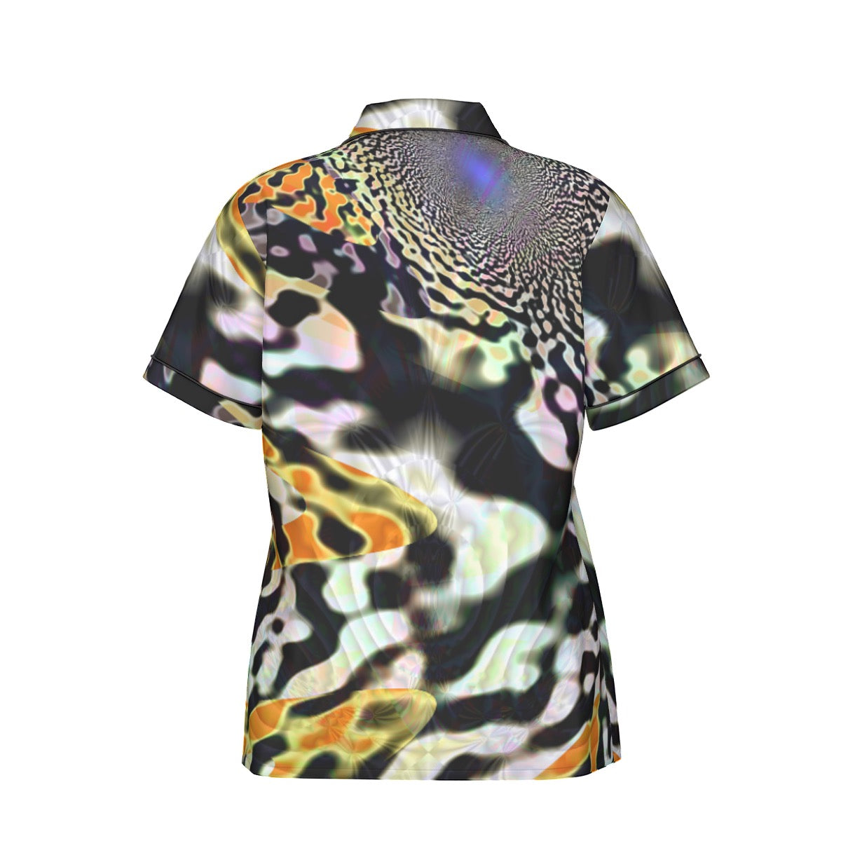 "Animalia" Women's Imitation Silk Pajama Set With Short Sleeve