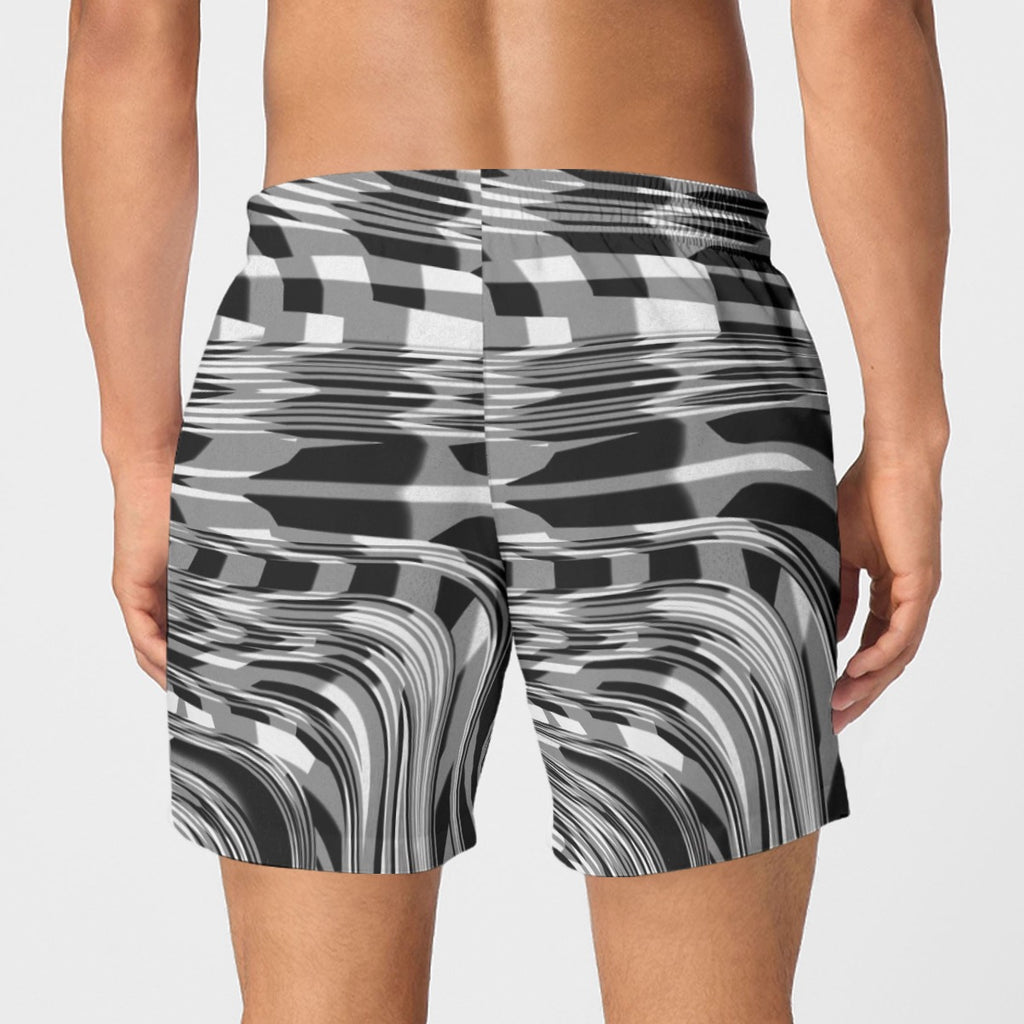 "Black Plaid" Men's Short Boxer Briefs