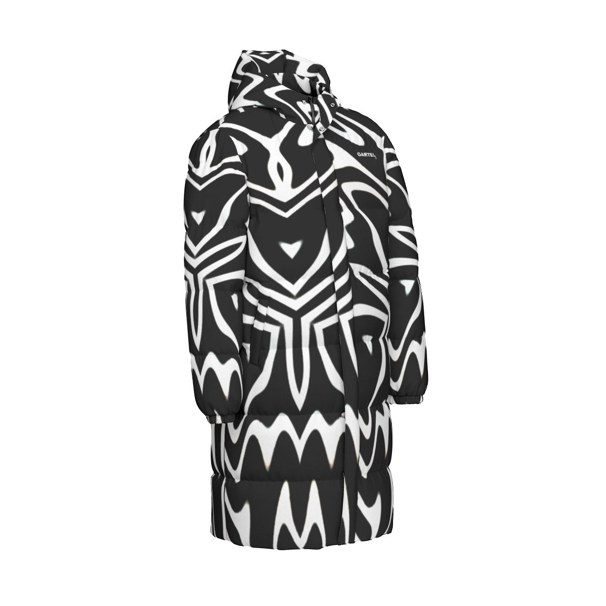 “Phantom Frequency” Unisex Long Down Jacket