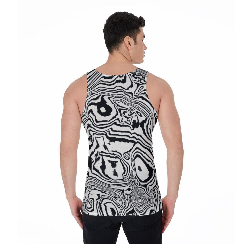 "Obsidian Current" Men's Tank Top