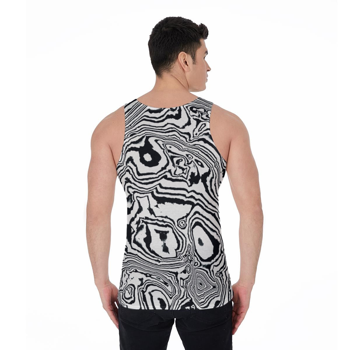 "Obsidian Current" Men's Tank Top