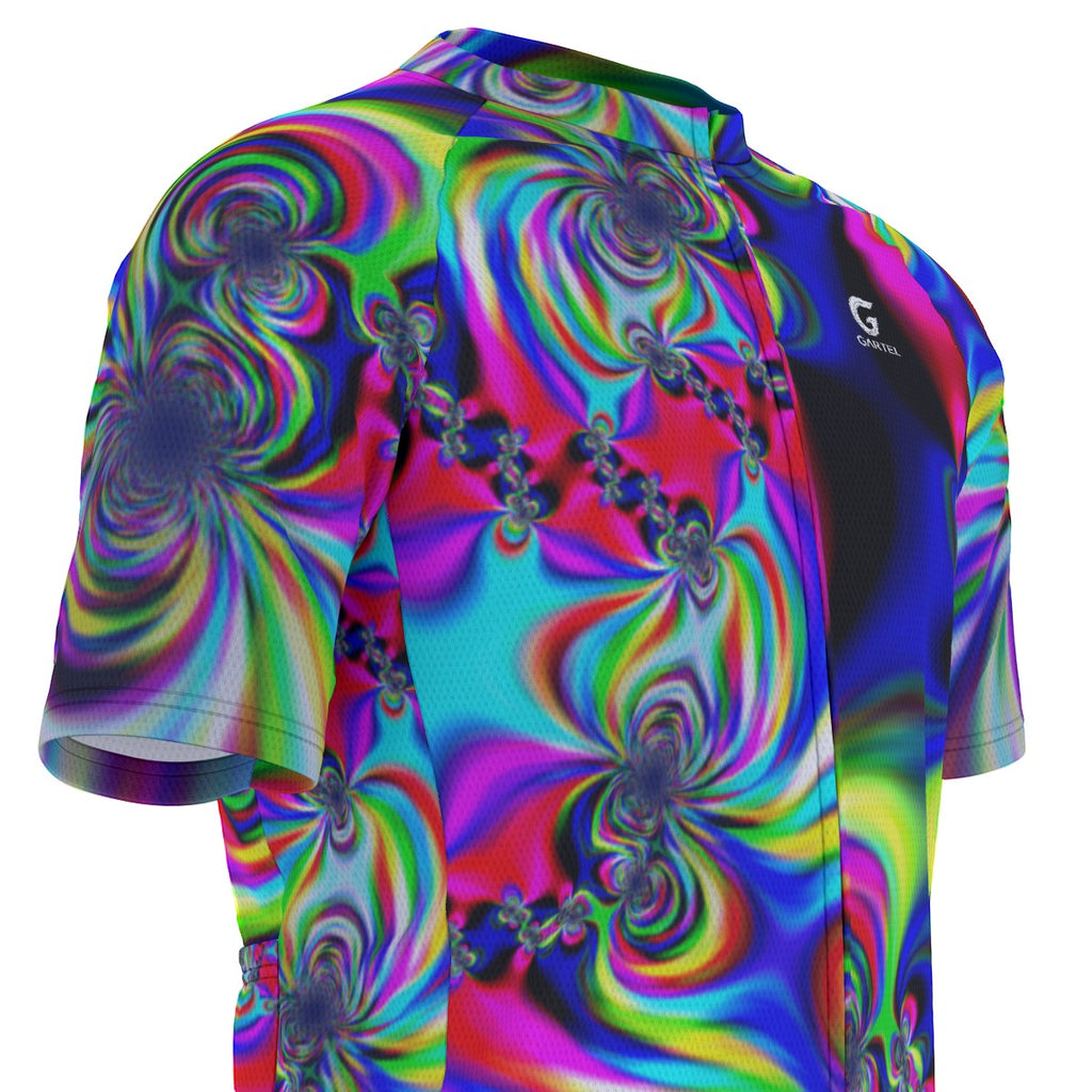 "Psychedelic Swirl"  Raglan Men's Cycling Jersey