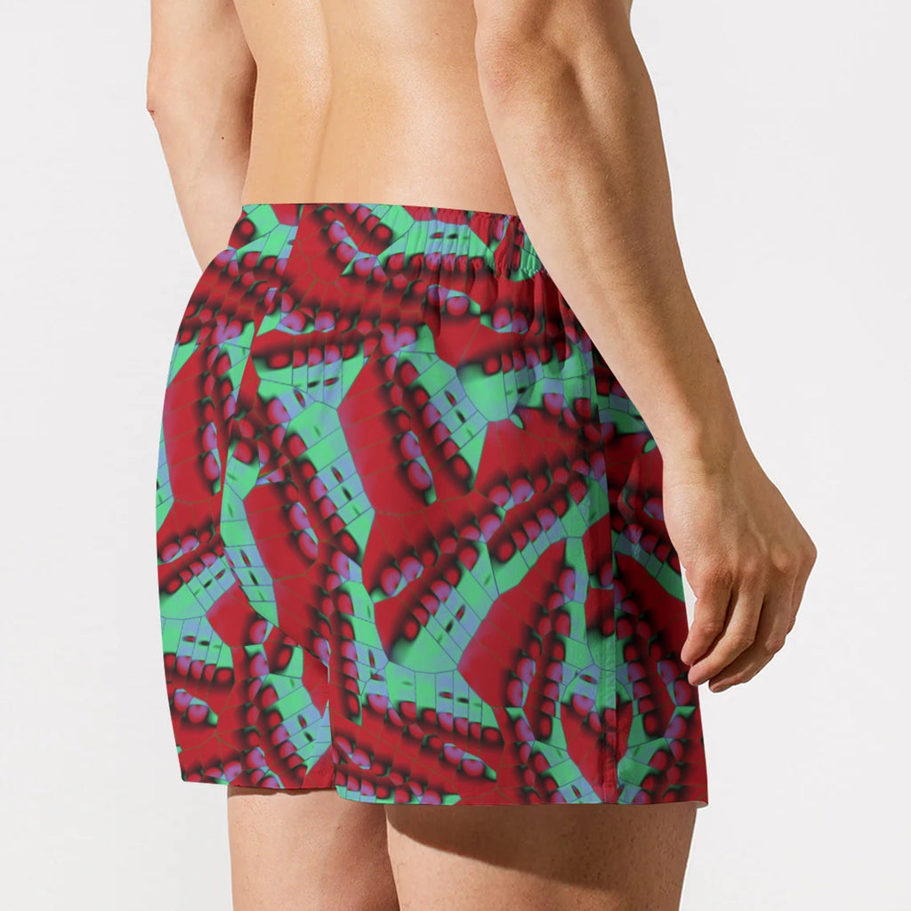 "Fractal Garden" Men's Short Boxer Briefs