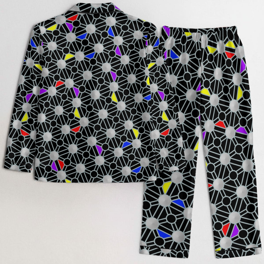 "Tik Tak Web" Women's Satin Pajama Set