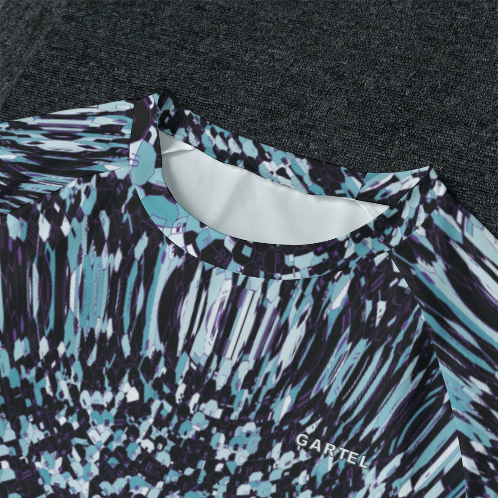 "Blue Peacock" Men's Raglan Sleeve Pajamas wide Ankles