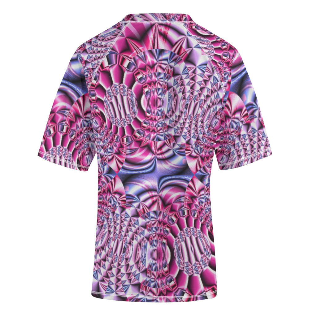 "Space Labyrinth" Unisex Yoga Sports Short Sleeve T-Shirt