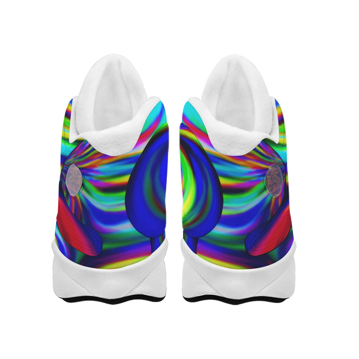 "Psychedelic Swirl" Women's Curved Basketball Sneakers