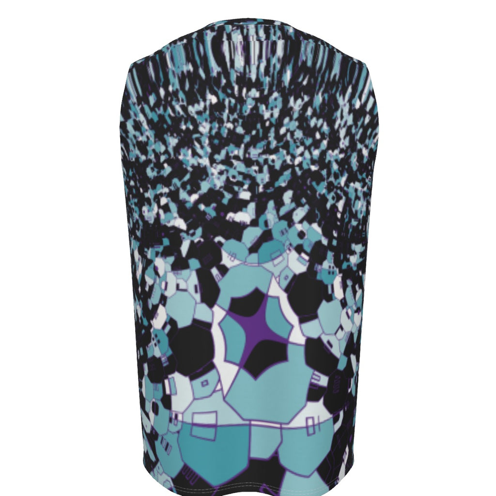 "Blue Peacock" Men's O-neck Tank Top