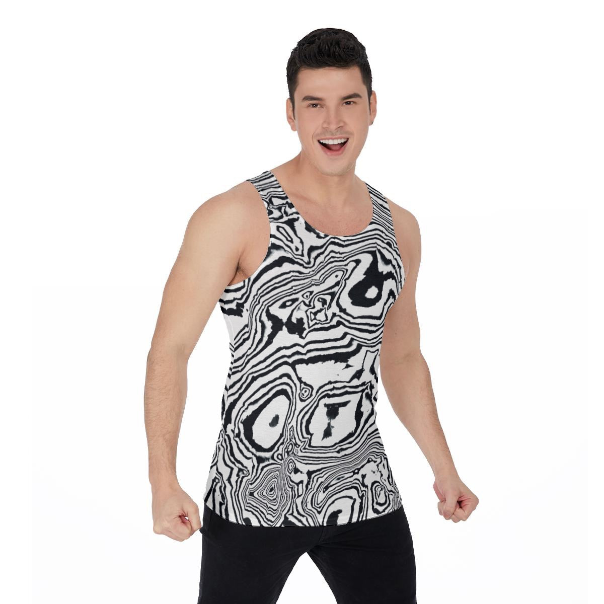 "Obsidian Current" Men's Tank Top