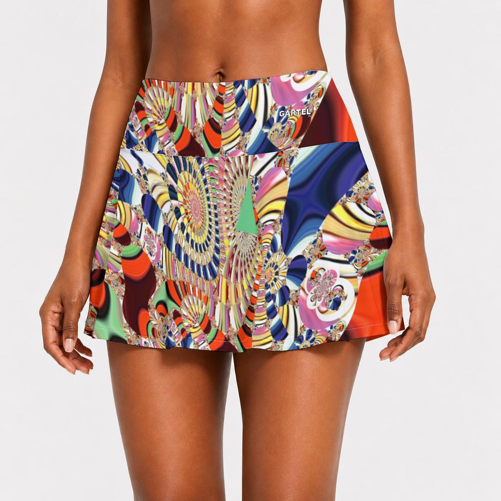 "Ancient Frequency" Women's Pleated Athletic Skort