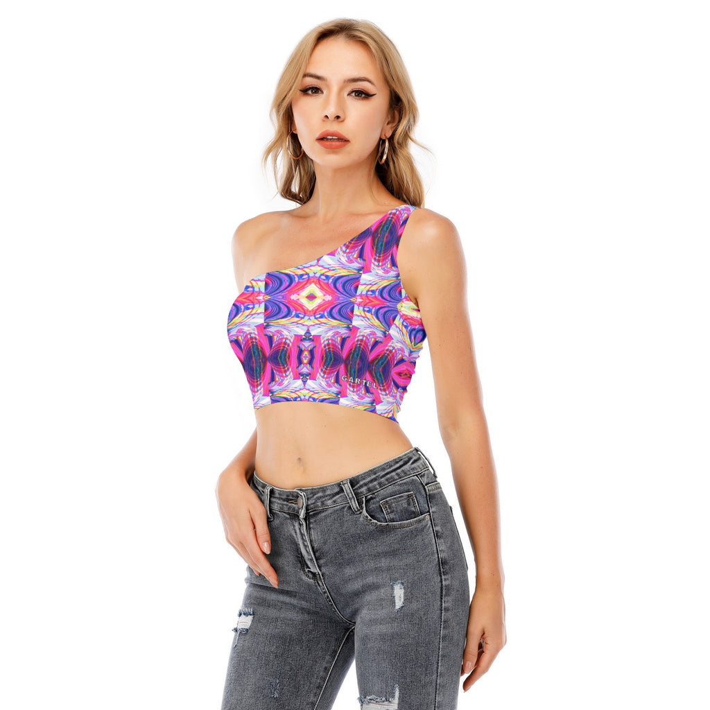 "Samurai Box" Women's One-Shoulder Cropped Top