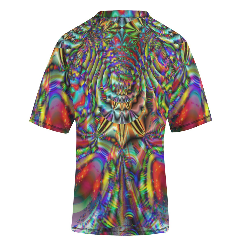 “The Chromatic Vortex” Unisex Yoga Sports Short Sleeve T-Shirt