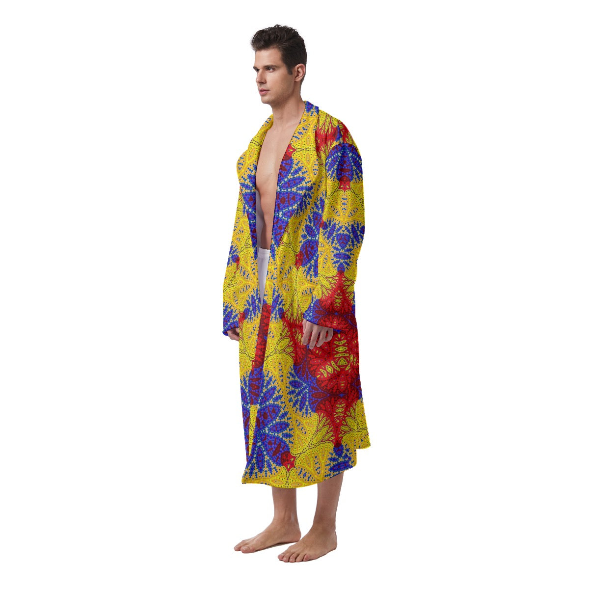 "Filigree" Men's Heavy Fleece Robe