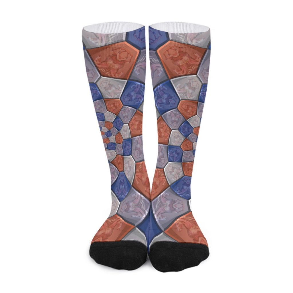 "Cubist Horizon" Unisex Long Socks