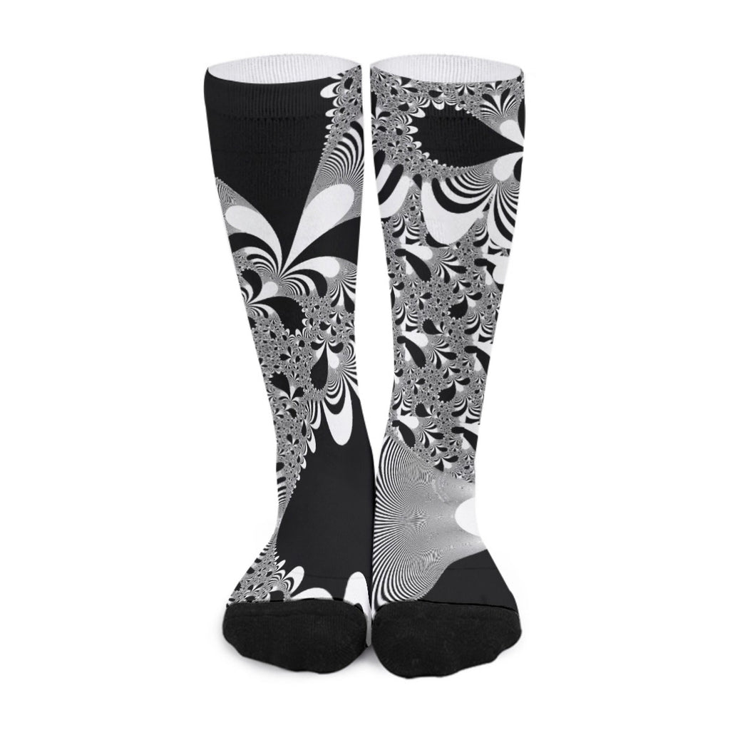 "Midnight Bloom" Unisex Long Socks
