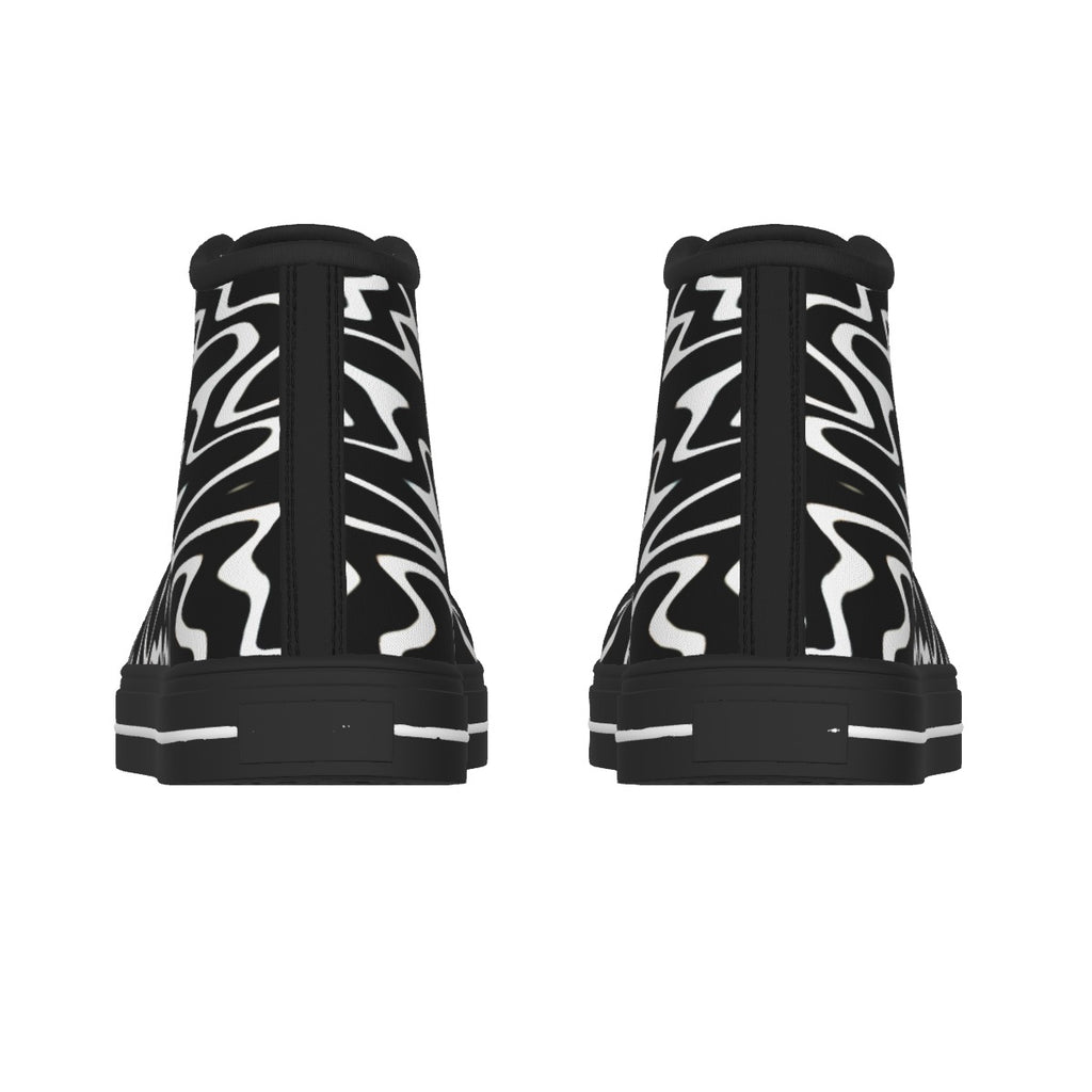"Shadow Script" Men's Canvas Sneakers