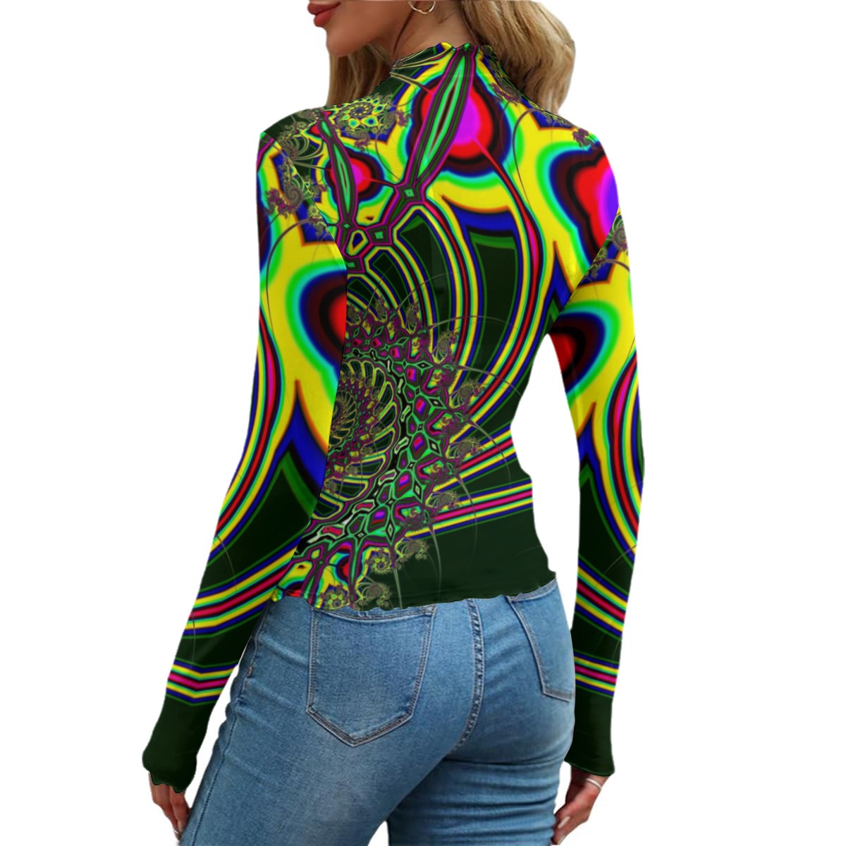 “Wonder Worlds” Women’s Long Sleeve Mesh T-Shirt