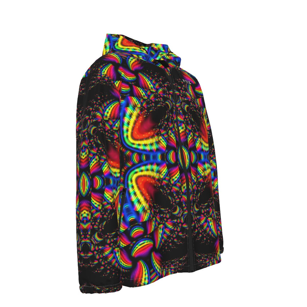 "Kaleidoscope" Men's Hooded Zipper Windproof Jacket
