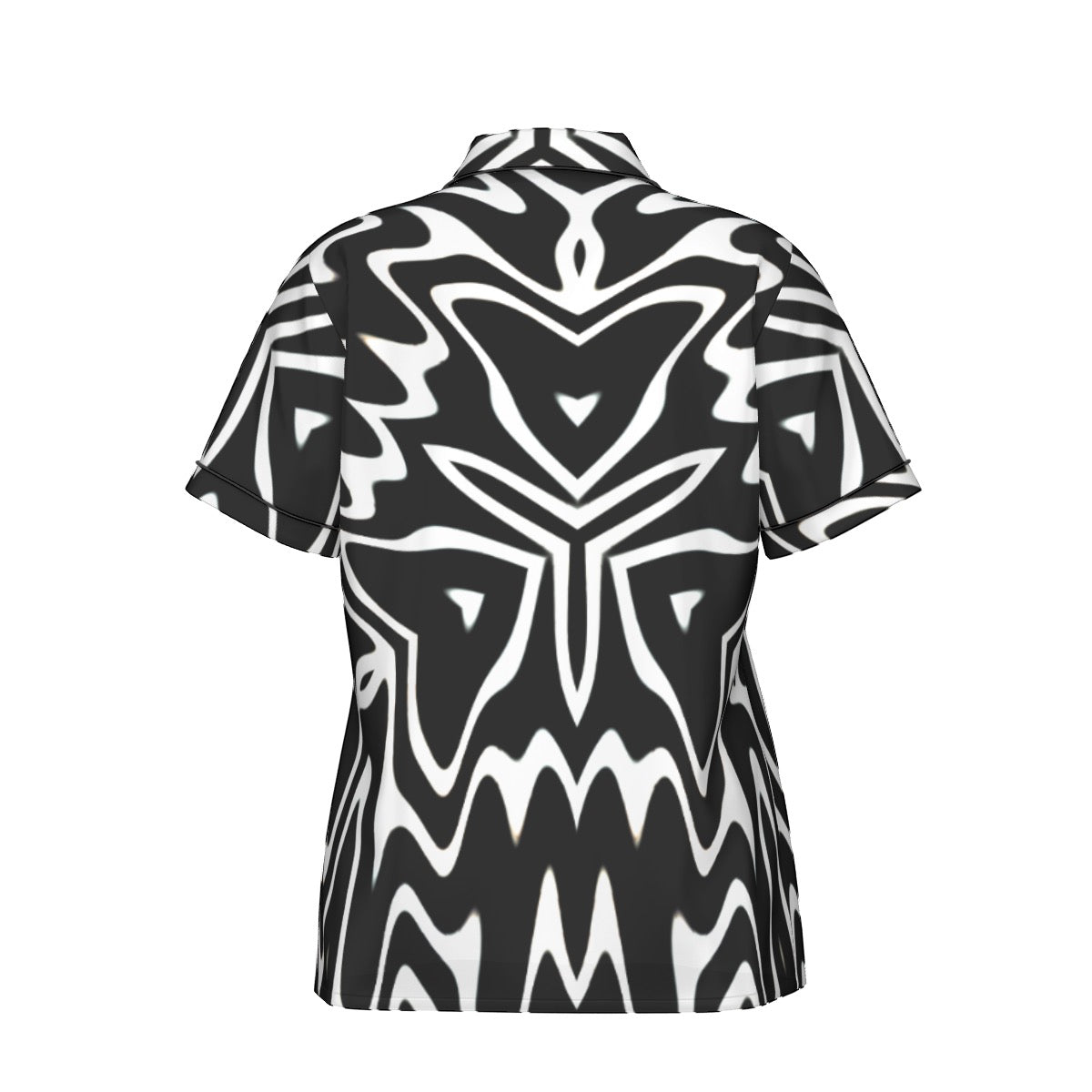 "Phantom Frequency" Women's Imitation Silk Pajama Set With Short Sleeve