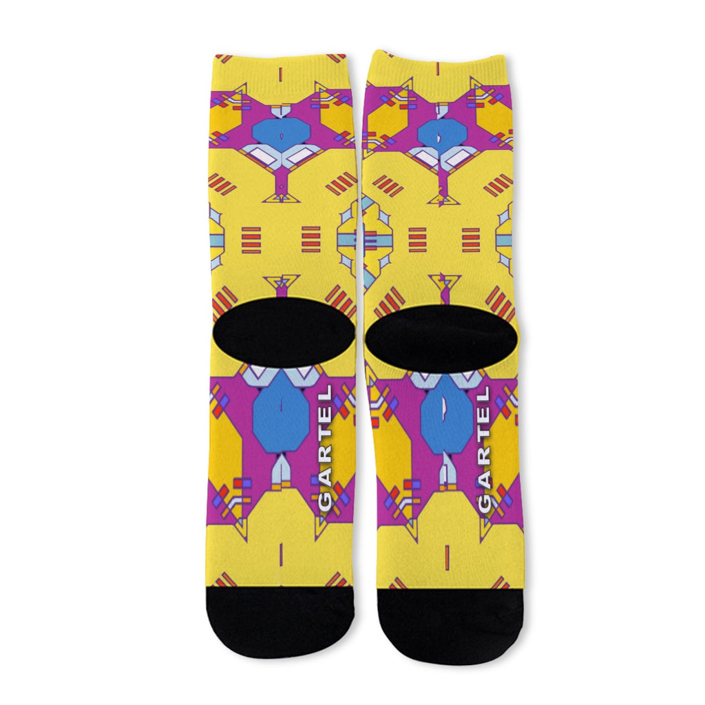 "Quirky Yellow" Unisex Long Socks