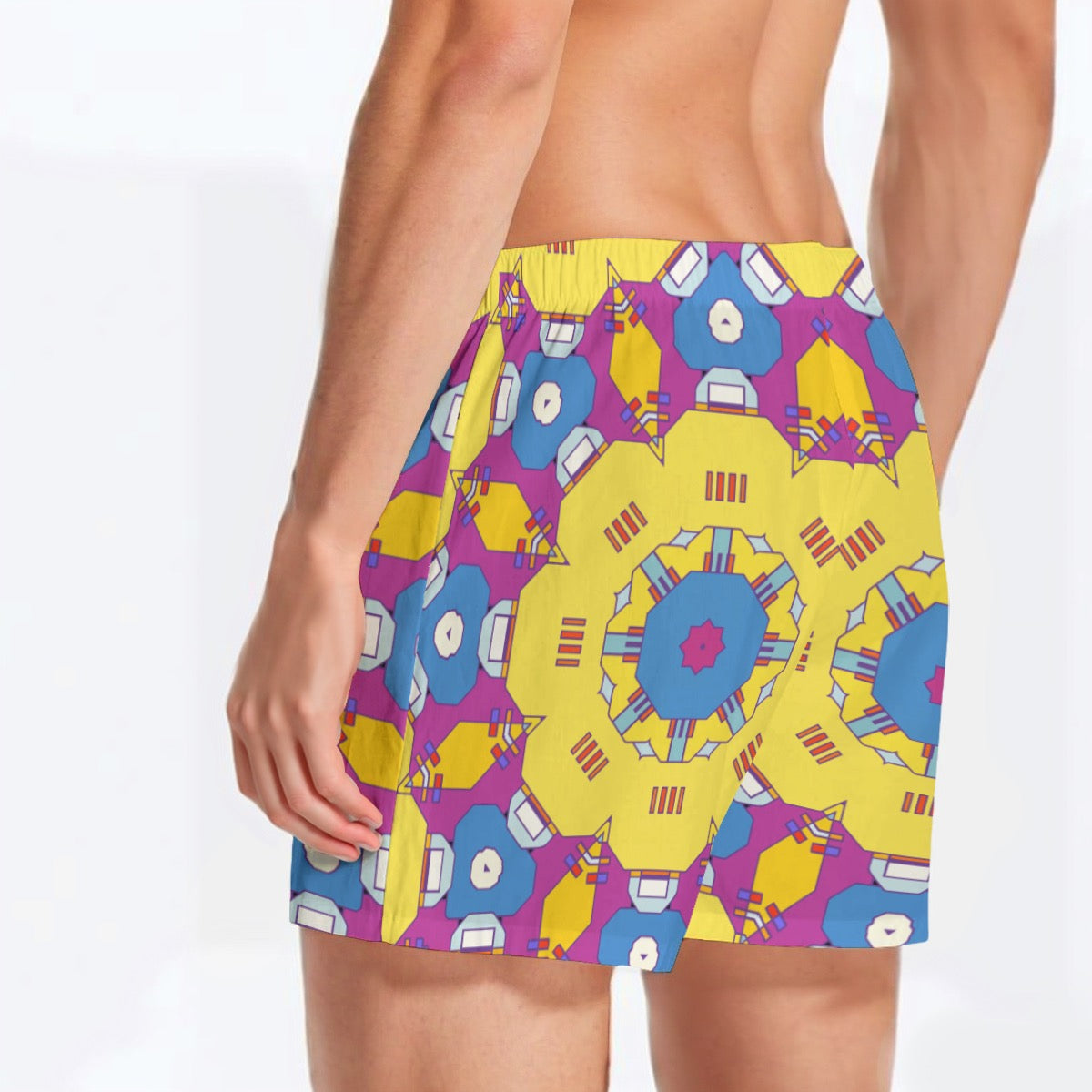 "Quirky Yellow" Men's Short Boxer Briefs