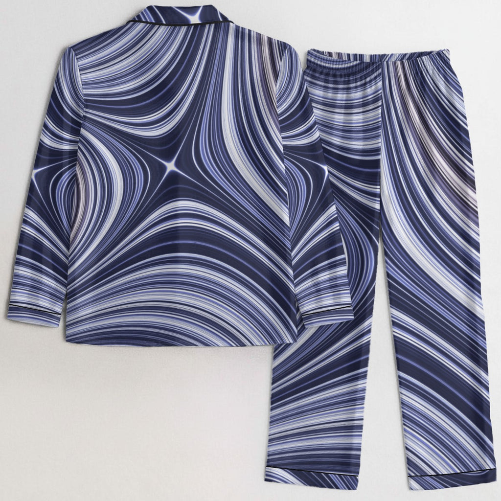 "Silver Current" Women's Satin Pajama Set