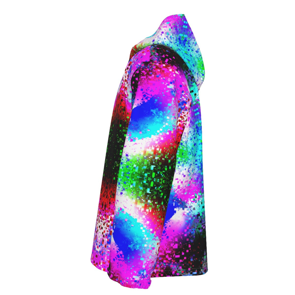 "Confetti Storm" Men's Hooded Zipper Windproof Jacket