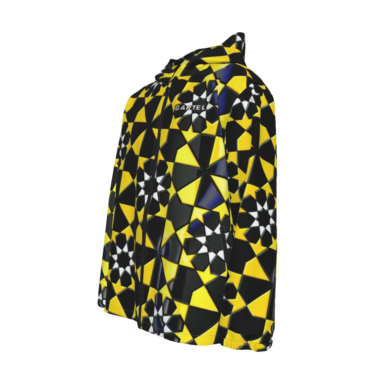"Solar Lattice" Men's Hooded Zipper Windproof Jacket