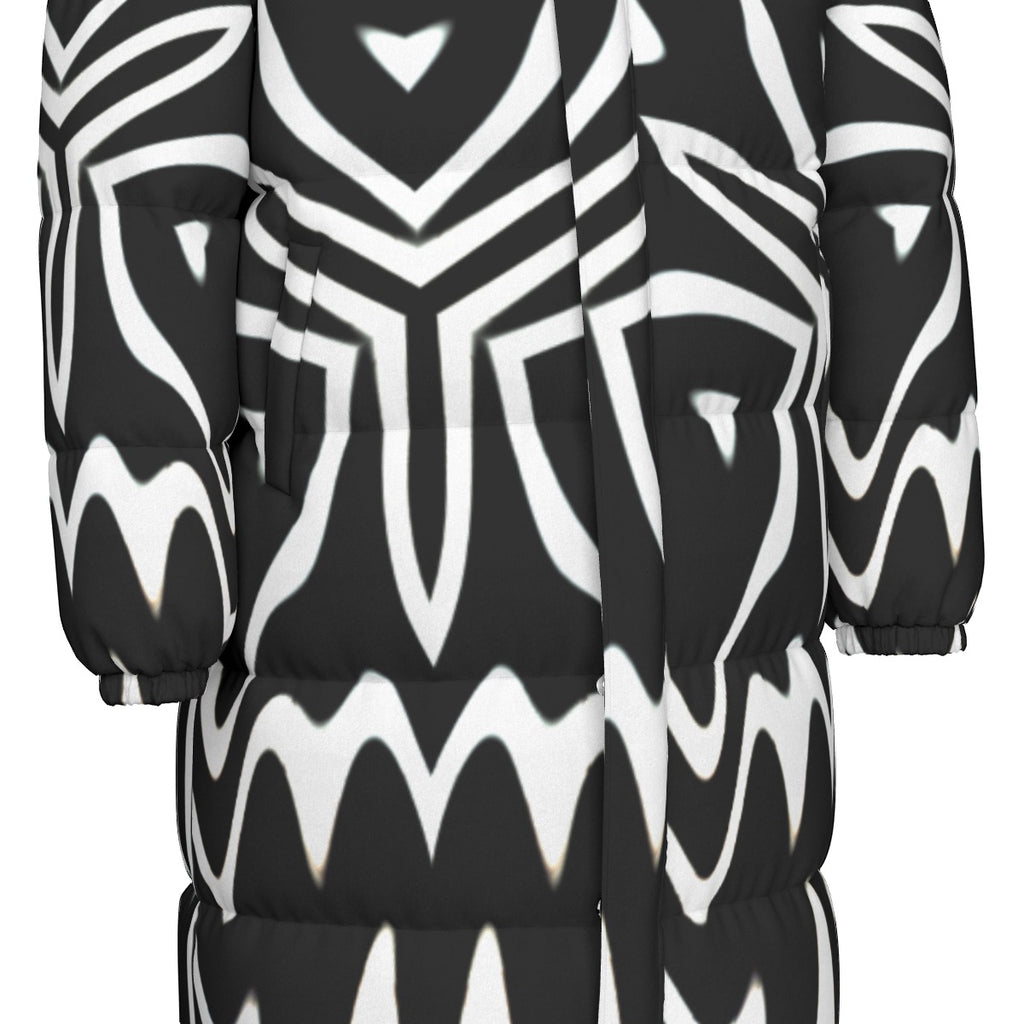 “Phantom Frequency” Unisex Long Down Jacket