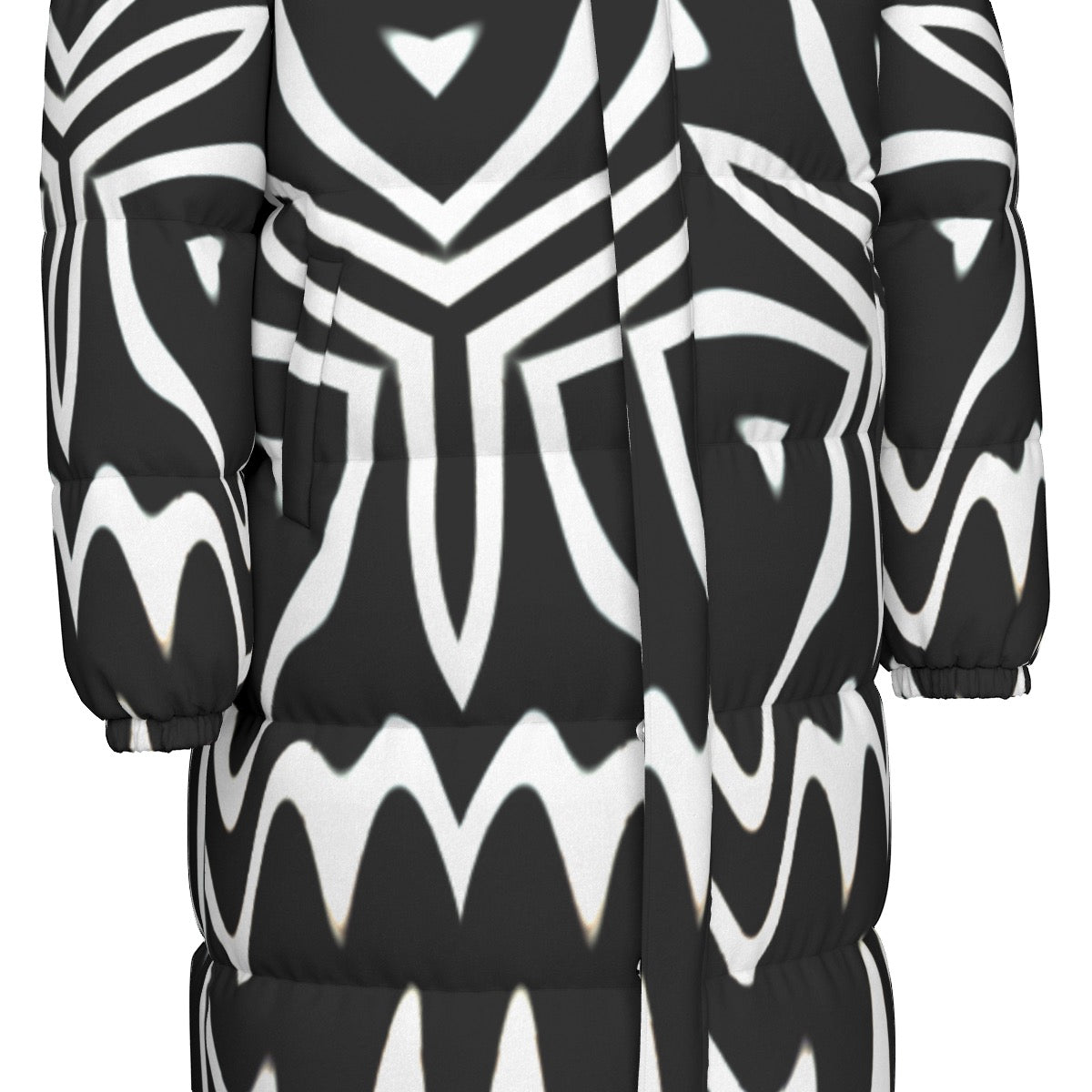 “Phantom Frequency” Unisex Long Down Jacket
