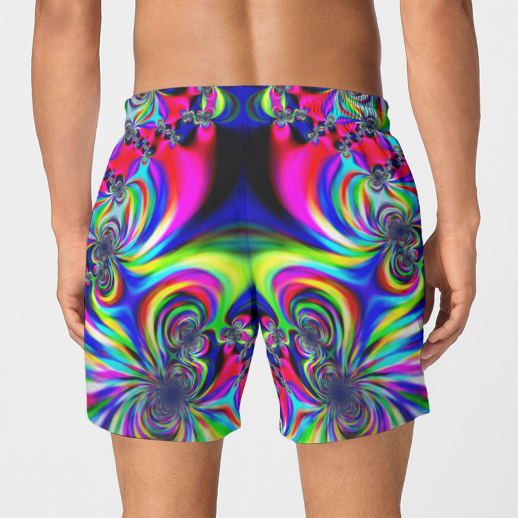 "Psychedelic Swirl" Men's Short Boxer Briefs