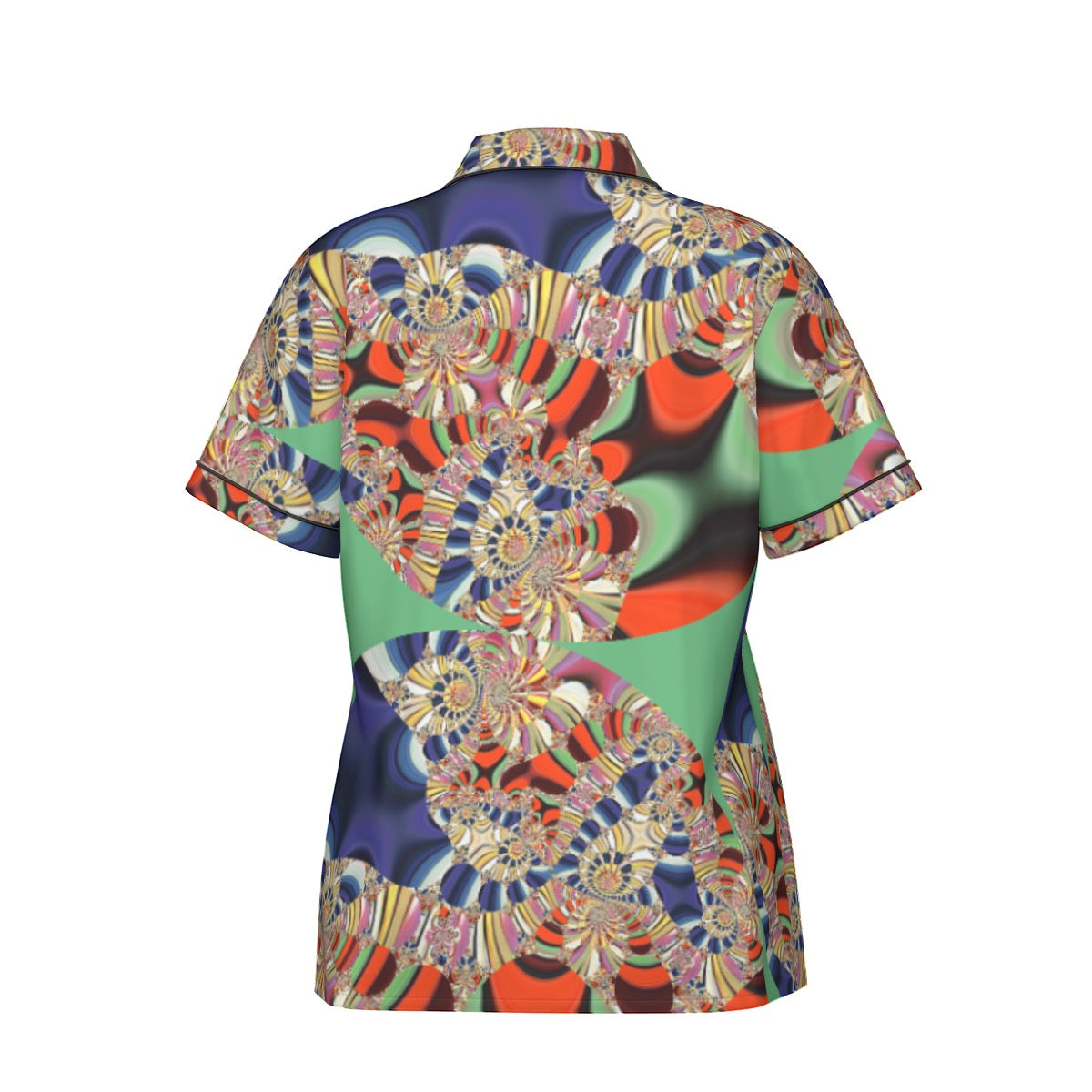 "Royal Tapestry" Women's Imitation Silk Pajama Set With Short Sleeve