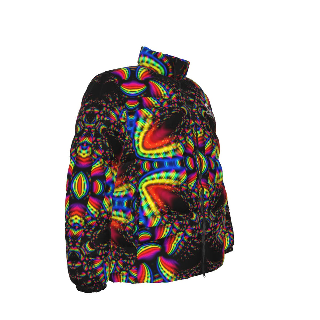 "Kalidescope"  Unisex Stand Collar Down Jacket